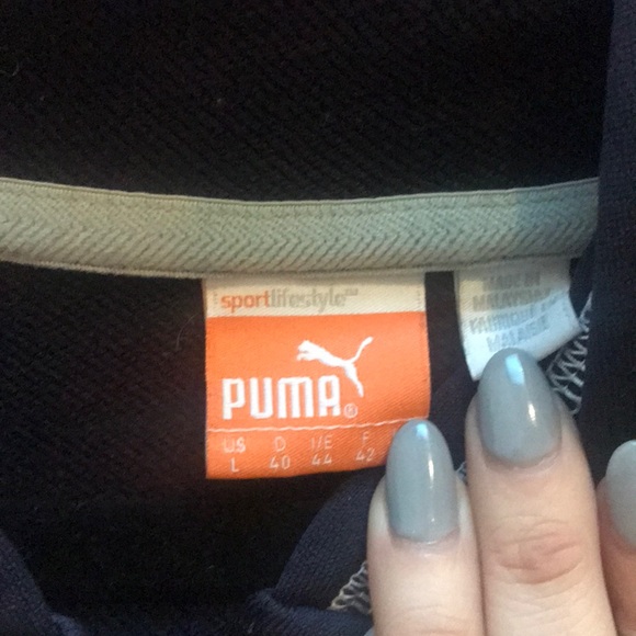 Navy Puma Pullover hoodie - Picture 2 of 3